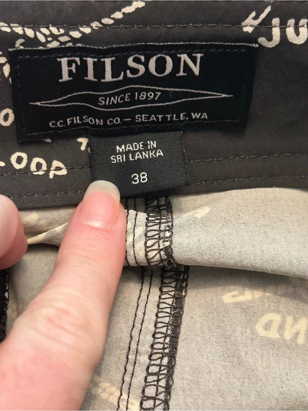 Filson Mens Glacier Bay Trunks nautical knots swim